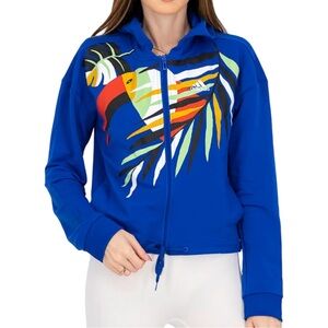 Adidas Originals X Farm Rio Hooded Track Top Women's Zip Up Sweatshirt S EUC